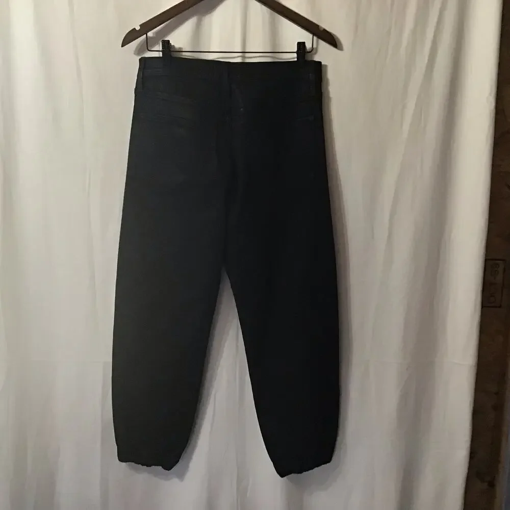 $258 Revolve FRAME Women's Size 29 Lounge Black Jogger Jean in Noir Coated 27 - Picture 4 of 10
